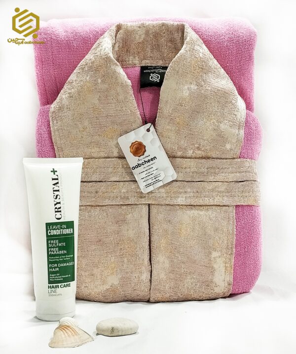 حوله پالتویی آبچین، مدل نقره، طرح پتینه، رنگ صورتی