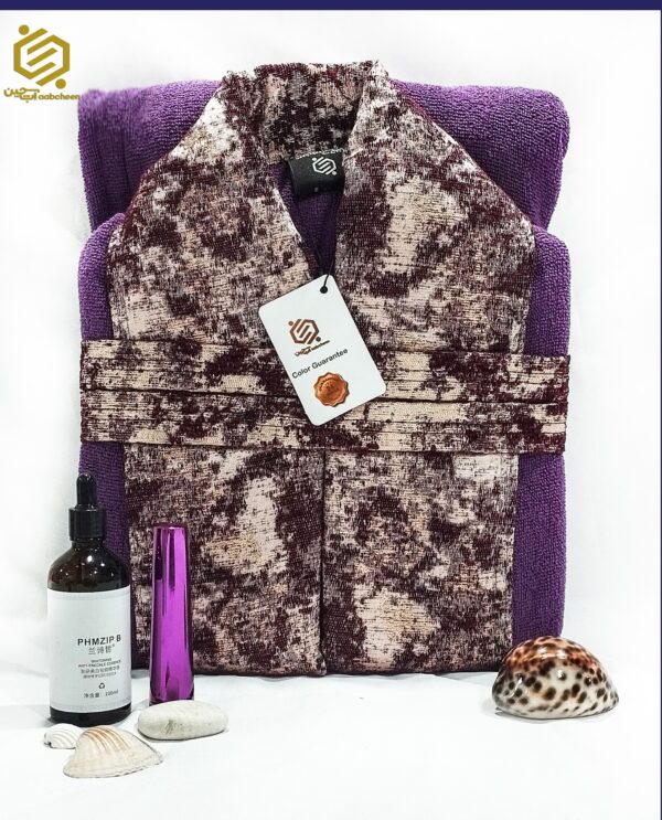 حوله پالتویی آبچین، مدل نقره، طرح پتینه، رنگ بنفش