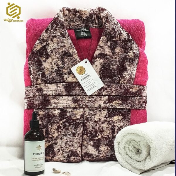 حوله پالتویی آبچین، مدل نقره، طرح پتینه، رنگ سرخابی