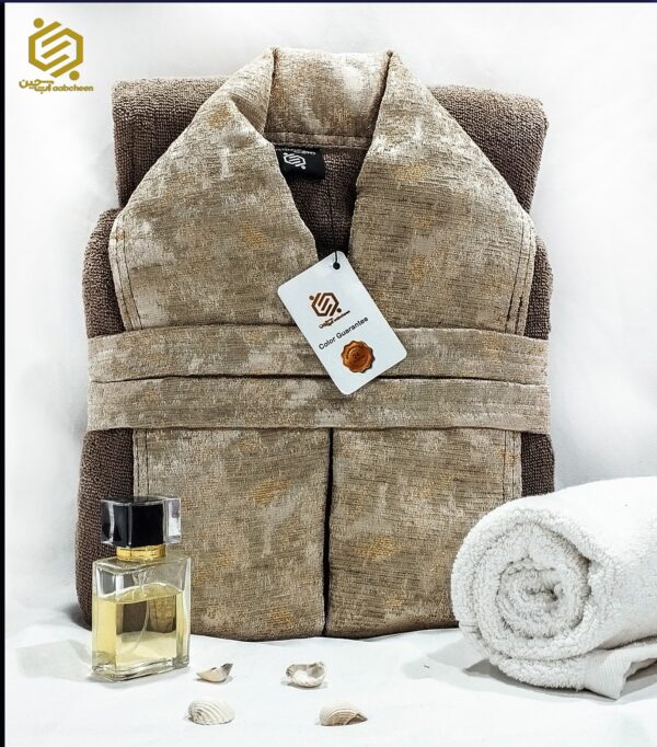 حوله پالتویی آبچین، مدل نقره، طرح پتینه، رنگ گردویی